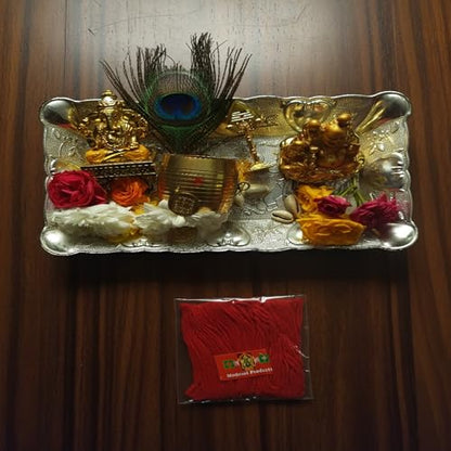 Long Cotton Red Wicks for Diya (108 pcs x 5 Pack) | Madurai Products Hand-Rolled Temple-Quality Thiri Batti | Ideal for Festival, Pooja, Prayers, Hindu Rituals, Meditation & Manifestation