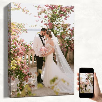 karani Custom Canvas Prints with Your Photos, Personalized Wall Art for Home Decor, Unique Personalized Gifts for Wedding, Birthday, Family & Friends, Ready to Hang Canvas Prints 12x16 - size: 12"L x 16"W