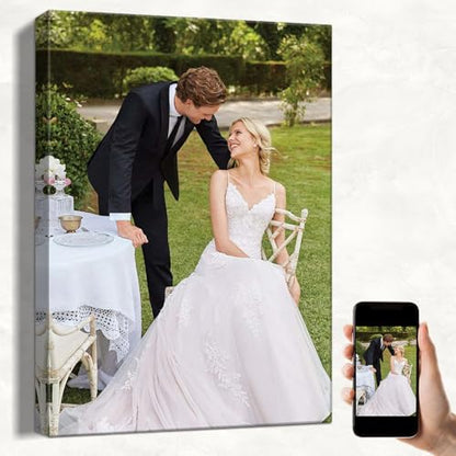 karani Custom Canvas Prints with Your Photos, Personalized Wall Art for Home Decor, Unique Personalized Gifts for Wedding, Birthday, Family & Friends, Ready to Hang Canvas Prints 9x11 - size: 9"L x 11"W