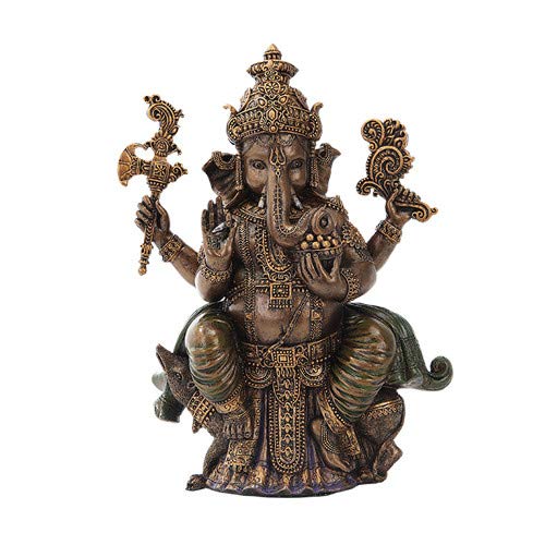 Pacific Giftware 8 Inch Sitting Ganesha Indian Hindu Mythological Statue Figurine
