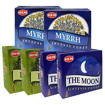 Forest The Moon Incense Cones & Holder Bundle Variety Pack from Hem Trumiri Insense Inscents Insencents Insence - color: Forest & the Moon