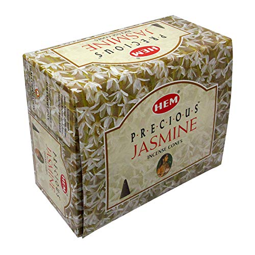 Precious Jasmine Incense Cones and Cone Incense Burner Bundle Insence Insense Hem Incense - color: Precious Jasmine