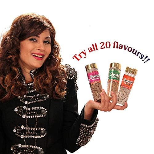 Swad Candy Pack (25 Digestive Tangy Toffee) & After Meal Mouthfresheners (Anardana, Banarasi Paan, White Sauf, Navratan Mix, Khatta Meetha Aam) 100% Vegan & Gluten Free Indian Mukhwas Sweets, 6 pcs Jute Gift Set (Super Saver Pack) - style: Maha Saver Pack