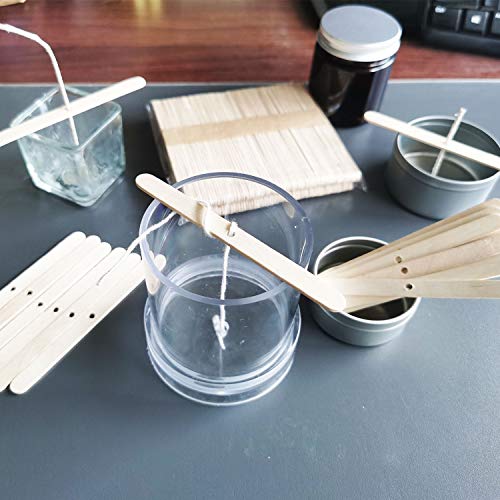 MILIVIXAY Wooden Candle Wick Holders - Candle Centering Tool, 120 Pack