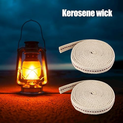 1 Roll Oil Lamp Wick - 6.5 Feet Roll, 1/2 Inch Flat Cotton Wick Replacement - Perfect for Oil Lamps, Lanterns, and Oil Burners (1/2 inch) - size: 1/2 inch
