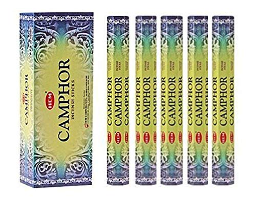 Hem Camphor Incense Sticks (120 Sticks, 6 Boxes Inside) - 9 Inches Long, 20g per Box - Perfect for Meditation | Rituals |Cleansing | Create A Serene Ambiance, Promoting Relaxation and Clarity |