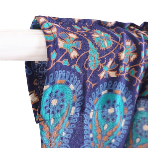 Popular Handicrafts Indian Hippie Bohemian Beautiful Elephant Mandala Curtain Panels Blue Tarquiose - color: Blue Tarquiose, size: 18"W x 32"L (Pack of 2)