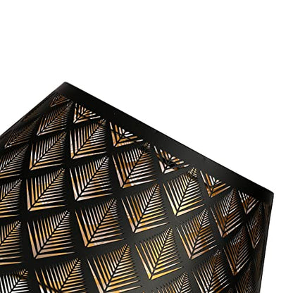 Small Lamp Shades Metal Lamp Shades With Etched Hollow Arrow Pattern - color: Black Arrow