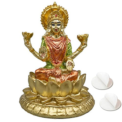 Hindu Lakshmi Goddess for Car Dashboard Decor Diwali Gift w/ 2 stickers