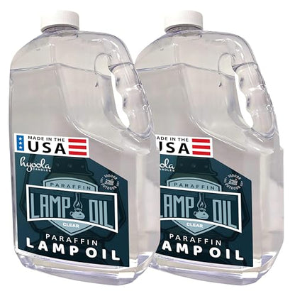 HYOOLA 1-Gallon Liquid Paraffin Lamp Oil - Clear Smokeless, Odorless, Ultra Clean Burning Fuel for Indoor and Outdoor Use - Highest Purity Available - 2 Pack - size: 2 Pack