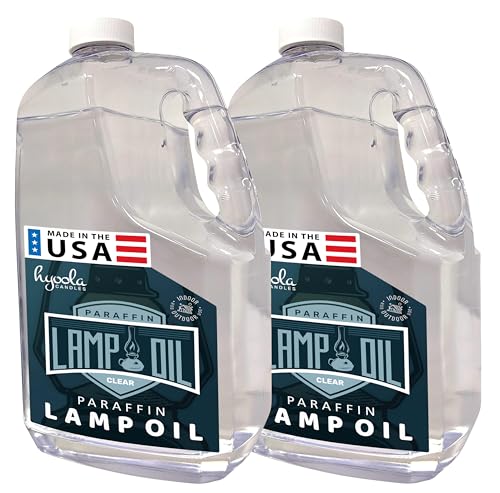 HYOOLA 1-Gallon Liquid Paraffin Lamp Oil - Clear Smokeless, Odorless, Ultra Clean Burning Fuel for Indoor and Outdoor Use - Highest Purity Available - 2 Pack - size: 2 Pack