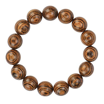 Prayer Bead bracelet Mala Beaded Bracelets for Men Women 12/15MM … - color: 15mm 15 beads Tiger skin