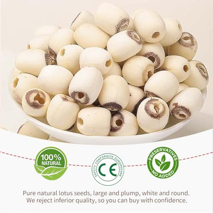 Baihuatang Natural Lotus Seeds for Tea Porridge Natural Dried White Lotus Seeds (Lian Zi) - 300g Herbal Tea & Cooking Ingredient, Perfect for Porridge, Soup, and Traditional Recipes 莲子 百合银耳莲子羹原料