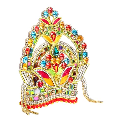 Mukut God Idol for Laddu Gopal Radha Krishna Deity Jewellery-4" - size: 4 Inches