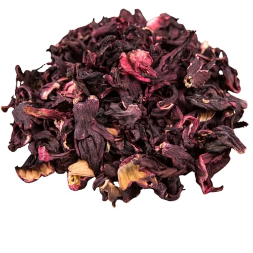 Geenafoods Dried Hibiscus Flowers _ 1lb Whole Petals, Flor de Jamaica- by Geenafoods in Resealable Bag.Pure Whole 100% NATURAL Petals Hibiscus flower , Flor de Jamaica, Sabdariffa. 16 oz loose tealeaf for Bissap, sobolo , zobo ,Sorrel,Herbal Tea, Agua Fre