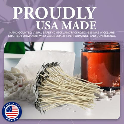 HTP 1312 6 Inch Candle Wicks, 50 Count Pre-Waxed Pre-Tabbed - size: 50 HTP - 1312