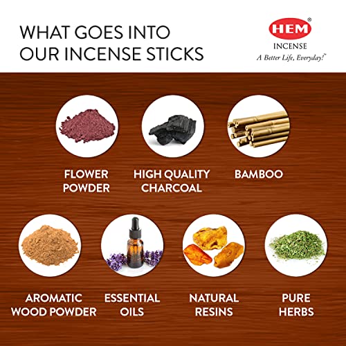 HEM Premium Mantra Masala Incense Sticks | Natural Oil Fragrance for Positivity & Natural Air Purifier | Aromatherapy Incense for Anxiety, Stress Buster | Gift Set - Pack of 12 (15 GMS Each) - size: Standard