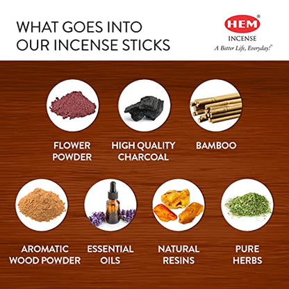 HEM Premium Mantra Masala Incense Sticks | Natural Oil Fragrance for Positivity & Natural Air Purifier | Aromatherapy Incense for Anxiety, Stress Buster | Gift Set - Pack of 12 (15 GMS Each) - size: Standard