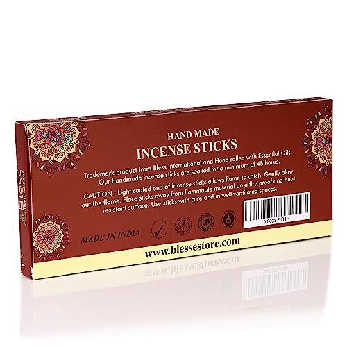 Bless-Organic-Cinnamon 100%-Natural-Handmade-Incense-Sticks - color: Cinnamon, size: 100 Sticks (5.25 OZ/150 GM)