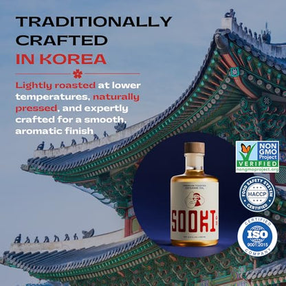 Sooki Premium Sesame Oil, 8.45 Fl Oz (250 ml), 1 Pack - size: 8.45 Fl Oz (Pack of 1)