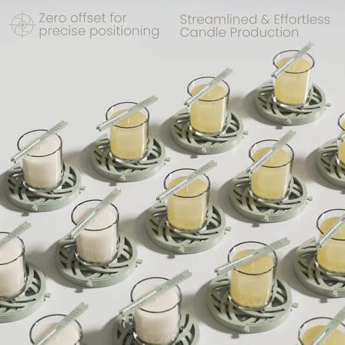 BOOWAN NICOLE Universal Wick Centering Setter Tool for Candle Making - Center & Set Wicks in 1 Second, Wick Holder for Most Candle Jar & Refill Sizes (Pro A0399*5) - size: Pro A0399*5