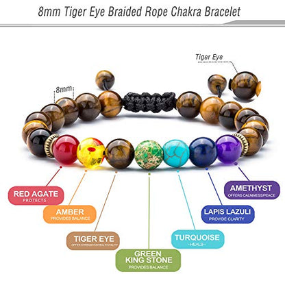 Men Women 8mm Lava Rock Beads Chakra Bracelet - color: set5