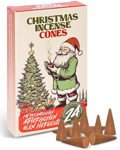 Christmas Scented Incense Cones - 4 Pack Box Set, 96 Cones Total