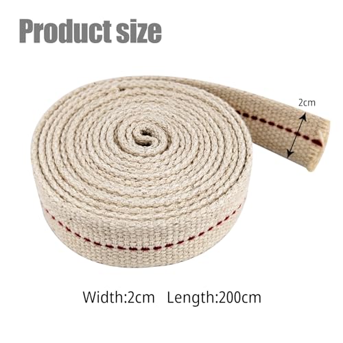 1 Roll/6.5 Feet Flat Oil Lamp Wick, 3/4 Inches Cotton Wick Replacement for Kerosene Burner, Lantern, Lamps (1, 3/4 inch) - size: 3/4 inch