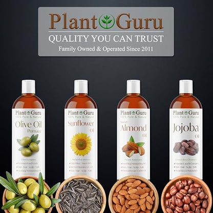 Plant Guru Olive Oil Pomace 16 fl. oz. 100% Pure Natural Carrier Moisturizer For Skin, Body, Face And Hair Growth. Great For DIY Soap Making, Cosmetics and Massage. - size: 16 Fl Oz (Pack of 1)