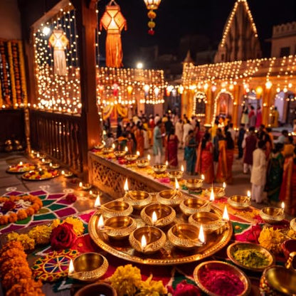 Retisee 70 Pcs Brass Diyas for Diwali, Diya Lamps for Pooja & Return Gifts