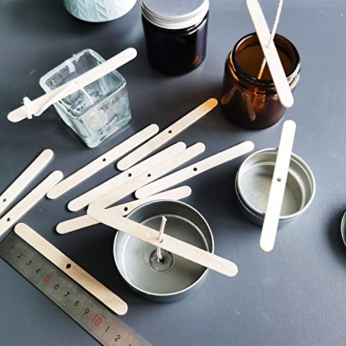 MILIVIXAY Wooden Candle Wick Holders - Candle Centering Tool, 120 Pack
