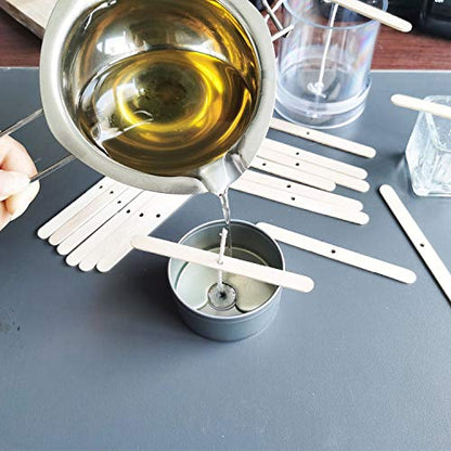 MILIVIXAY Wooden Candle Wick Holders - Candle Centering Tool, 120 Pack
