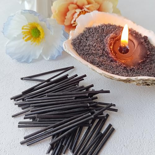 Pearled Candle Wick 2.2 Inch Black Cotton Wicks 50-Pack - Premium Metal-Free & Lead-Free Candle Wicks for Candle Making - color: Black-2.2 Inch-50pcs