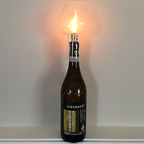 Firefly - 12 in Wine Bottle Oil Wick - 3/8 in Fiberglass with Brass Holder