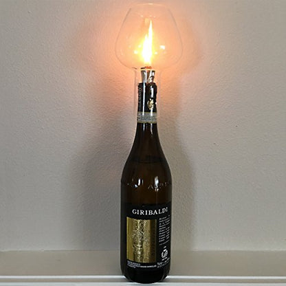 Firefly - 12 in Wine Bottle Oil Wick - 3/8 in Fiberglass with Brass Holder