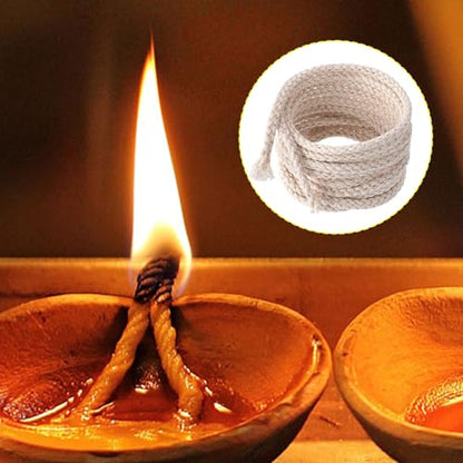 32.8 Ft Cotton Wicks for Oil Lamps, 1/8 in