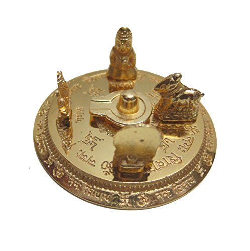 Brass Statue Shiv Parivar with Shivling Shri Kartik Shri Ganesh MATA Parvati and Shri Nandi