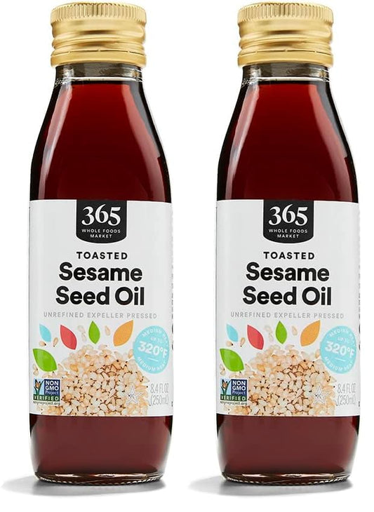365 by Whole Foods Market, Toasted Sesame Seed Oil, 8.4 Fl Oz (Pack of 2) - size: 8.4 Fl Oz (Pack of 2)