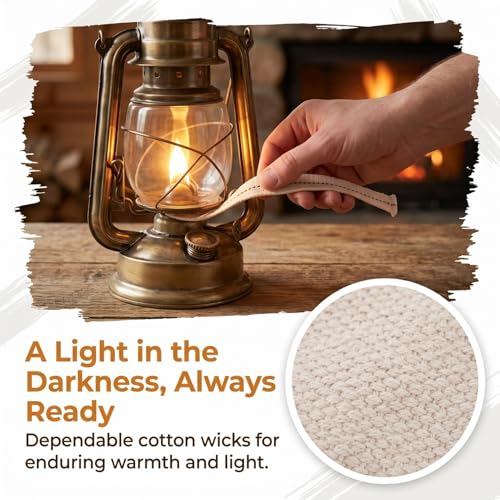 WOONEKY 3-Pack Cotton Flat Oil Lamp Wick Replacement 8.66In Long for Kerosene Lanterns Hurricane Lamps Oil Burners Indoor & Outdoor Emergency Lighting - size: 22.00X5.00X0.20CM