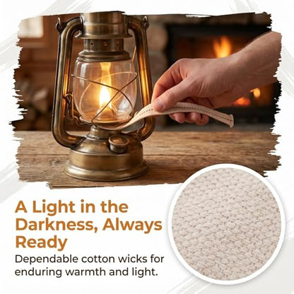 WOONEKY 3-Pack Cotton Flat Oil Lamp Wick Replacement 8.66In Long for Kerosene Lanterns Hurricane Lamps Oil Burners Indoor & Outdoor Emergency Lighting - size: 22.00X5.00X0.20CM