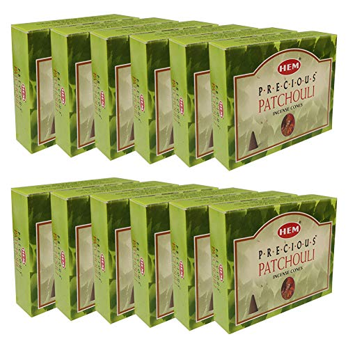 Precious Patchouli Incense Cones and Cone Incense Burner Bundle Insence Insense Hem Incense - color: Precious Patchouli