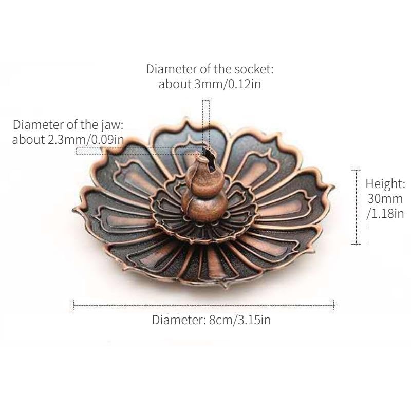 1 PC Incense Burner Lotus Shape Metal Burner Holder Incense Plate Stick Cone Incense Aromatherapy Craft (Green) - color: Green