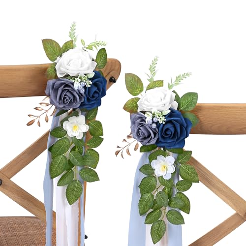 10 Blue Wedding Aisle Decorations - color: Blue