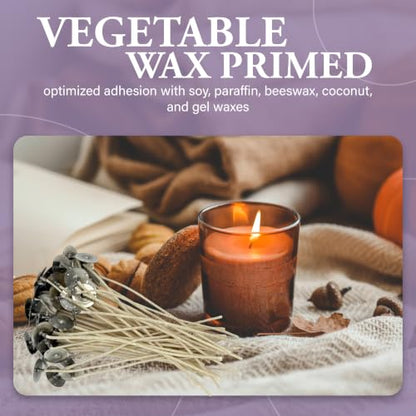 HTP 83 6 Inch Candle Wicks, 50 Count Pre-Waxed Pre-Tabbed - size: 50 HTP - 83