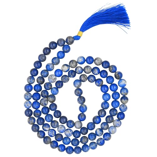 Amazing Gemstone Lapis Lazuli Mala Saadi - color: Lapis Lazuli, style: Plain
