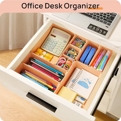 Vtopmart 25 Pack Plastic Drawer Organizers with Non-slip Rubber Pads - color: Orange
