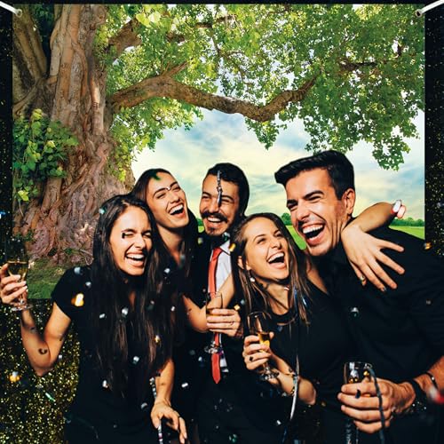 Spring Huge Tree Backdrop 12x10 FT for Photoshoot Spring Nature Photo Backdrops Tree Scenery Picnic Background Outdoor Travel Event Decorations Wedding Party Banner Photo Booth Props - size: 12x10 FT
