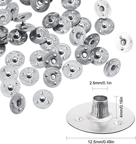 200pcs/12.5mm Candle Wick Base, Wick Tabs Metal, Sustainer Tabs for Candle Making DIY - size: 200PCS/12.5mm