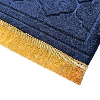 JE JOUE Prayer Rug Muslim Mat Islamic - Thickening Sponge Muslim Rug for Men Women Eid Travel Ramadan, Soft Luxury Great for Knees and Forehead (Grayish Blue - color: Grayish Blue