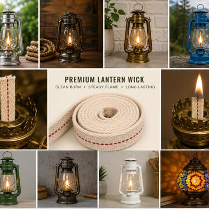 1" Inch Wide Oil Lamp Wick, Cotton Lantern Wick Oil Lantern for Kerosene Burner Lighting & Paraffin Oil Wick (3 Rolls, 6 Foot Each) - size: 1" 6 Ft (3-Pack)